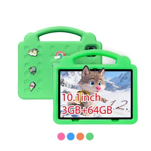 10.1-inch Android tablet with dual cameras, WIFI, Install IWAWA educational software, interactive learning, parental control function, Student Tablets, Christmas and Halloween gifts, no adapter, blue/orange/green/pink